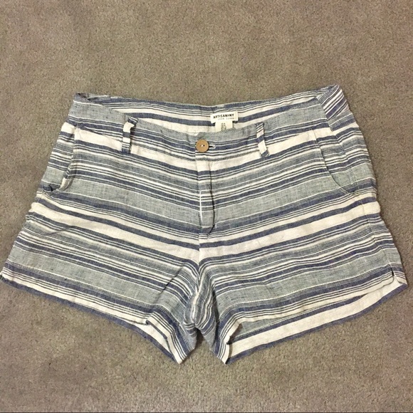 Artisan Ny Pants - Artisan NY linen shorts, 8